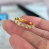 Silver Open Finger Ring Golden Enamel Donut Dazzling Geometric Punk For Women Jewelry Gift - Image 30