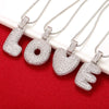 Silver Color Bubble Initial Letters Necklaces 26 Letters Pendants Necklaces for Women Brass CZ Jewelry - Image 4
