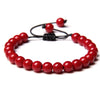 8MM Stone Bead Braid Bracelets Minimalist Carnelian Agates Jades Gem Woven Bangle Jewelry Gift For Women Men - Image 27