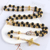 2025New Vintage Catholic 10mm 59 Crystal Rhinestone Beads Cross Necklace - Image 2