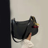 Women's PU Leather Handbag Versatile Color Cherry Pendant Shoulder Bag Casual Commuting Bag Underarm Bag - Image 2