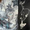 Y2K Millennium Sweet Cool Musical Note Pendant Necklace Sweater Chain One-Winged Angel Subculture Choker for Spicy Girls - Image 1