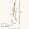 Design Asymmetric Diamonds Stainless Steel Earrings Woman Pearl Charm Gold Hoops Earrings Jewelry Party Accessories - Image 10