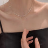 Silver Necklace Simple Charm Personality Woman Clavicle Chain Choker Birthday Gift for Friends Jewelry - Image 1