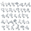 16G 316L Stainless Steel Labret Stud with Decorative Screw-Fit Top for Cartilage Piercings - Image 1