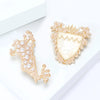 Imitation Pearl Map Brooch Pin - Image 1