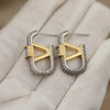 Full Crystal Letter V Stud Earrings for Women Jewelry Zirconia Earrings Party Accessories - Image 2