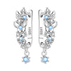 Silver Butterfly Fluttering Insect Earrings Jewelry Drop Earrings Jewelry Party Anniversary Gifts - Image 1