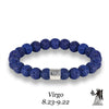 Men 12 Zodiac Signs 8mm Beads Bracelets Handmade Vintage Blue Lava Stone Beads Elastic Bangles Women Jewelry Gifts - Image 17