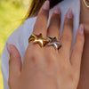 Simple Classic Smooth Pentagram Ring Stainless Steel Star Stackable Ring Women's Accessories Party Gift - Image 2