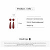 Vintage Red Resin Imitation Pearl Drop Earrings for Women Water Drop Long Hanging Earrings Suitable for Wedding Party Wear - Image 6