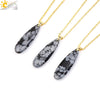 Csja Water Drop Necklaces Crystal Pendant Stainless Steel Chain Necklace for Women Stone Amethyst Jewelry Gift - Image 34