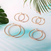 Big Hoop Earrings For Women Minimalist Circle Classic Cartilage Earring Rose Gold Color Hoops Jewelry - Image 3