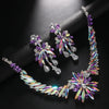 Stonefans Exaggerated Flowers Necklace Earrings Set for Women Wedding Party Statement Rhinestones Jewelry Set 2023 Accessories