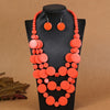 1set Multi-layer African Wedding Party Dress Wooden Beads Necklace Earring Jewelry Sets For Women Gitls Party Jewelry Gifts - Image 7