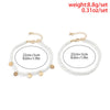 Vintage Round Love Engraved Pendant Anklet Women's Multilayer Imitation Pearl Beaded Anklets Girls Jewelry - Image 5