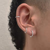 Silver Rhinestone Crystal Hoop Earrings for Women Girls Romantic Earrings Jewelry Gifts - Image 2