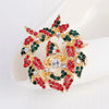Christmas Brooch Pin Deer Rabbit Bow Pine Cone Wreath Bell Design Accessory for Men And Women Holiday Gift - Image 2