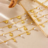 316L Stainless Steel Golden Ocean Series Zircon Pearl Tassel Pendant Anklets Lady Foot Chain Jewelry Gift - Image 5