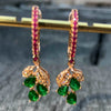 TJ4 Green Color Zircon Dangle Earrings Dangle Earrings for Women Jewelry Wedding Anniversary Accessories - Image 1
