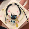 Handmade Lucky FU Blue Big Eye Black Cat Bracelets for Couples Women Men Cartoon Animal Braided Bracelets Set Jewelry Gifts - Image 8