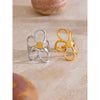 Stainless Steel Metal Flower Adjustable Finger Ring Attractive Daily Jewelry Accessories Gift - Image 6