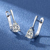 Silver Yellow/Pink/Clear Zircon Stud Earrings For Women Bridal Wedding Silver Jewelry - Image 4