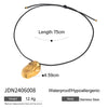 Geometric Pendant Necklace with Wax Cord and Metal Finish Options - Image 29