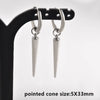 No Fade Different Length Pointed Cone Dangle Earring Stainless Steel Round Hoop Earrings For Women Men Jewelry Ear Piercing Gift - Image 20