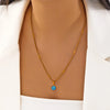 Lucky Double Layers Zircon Evil Eye Necklaces for Women Men Chain Turkish Eye Pendant Necklace Party Jewelry Gift - Image 17