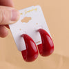 FishSheep Acrylic C Shape Hoop Earrings For Women Korean Colorful Geometric Resin Circle Earrings Jewelry - Image 17