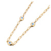 Stainless Steel Chain Link Blue Eyes Bracelets for Women Pvd Plated Jewelry Unisex - Image 2