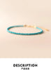 Modian 925 Sterling Silver Vintage Classic Round Turquoise Bracelet Trendy Link Chain Fine Jewelry For Women Birthday Gifts