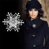 Rhinestone Snowflake Brooches Women Winter Clothing Garment Jewelry Pin Christmas Gift - Image 1