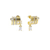 Gold Plating Geometric Bar Stud Earring Ear Clip Micro Pave Bling CZ For Women Unique Design Party Jewelry - Image 9