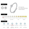 Bezel Setting Ring Silver Beads Stackable Finger Rings For Women Lab Diamond Jewelry - Image 3