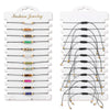 12Pcs/Set Colorful Stone Bracelets Adjustable Rope Braided Bracelet Handmade Bohemia Bracelets with Cards - Image 21