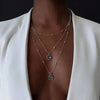 Acrylic Square Pendant Metal Round Bead Chain Multi-layer Fold Wear Necklace for Women Personality Jewelry Gifts - Image 4