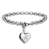 silver noble Heart 26 Letteres chain Bracelets for women party wedding Jewelry gifts - Image 18