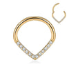 Hinged Heart Nose Hoop in 8 mm or 10 mm Sizes with Gold-Tone or Silver-Tone Choices - Image 10