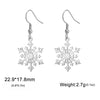 Stainless Steel Earrings Snowflakes Pendants Hoop Earrings Winter Charms Drop Earrings For Women Jewelry Party Gifts - Image 6