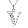 26 Letter Silver Necklace Pendant For Women Clavicle Chain Wedding Jewelry Party Gift - Image 10