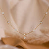 Stainless Steel Plated Gold Sparkling Zircon Flower Necklace for Women Girl Party Jewelry Gifts - Image 6