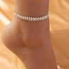 Shining Lozenge Chain Anklet for Women Silver Color Summer Beach Ankle Bracelet Barefoot Sandals Foot Jewelry - Image 2