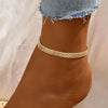 Stainless Steel Ankle Bracelet for Women: Exquisitely Woven Mesh Design, Chunky Chain, Summer Beach Style, Jewellery Gift - Image 1