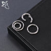 ZS 1PC Titanium Hoop Earring for Women Silver Plated Circle Earring Large Gauge Seputm Nose Ring 2/4/6/8/10/12G Punk Earring - Image 29