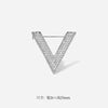 Japanese And Korean V-Shaped Brooch Letter Zircon Brooch For Women Elegant Brooch Metal Badge Jewelry Pin - Image 4