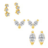 Two-Piece Stainless Steel CZ Cartilage Stud Earring Set for 20G Piercings - Image 18