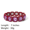 Colorful Crystal Bead Bracelet with Elastic Fit - Image 3