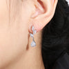 Vintage Flower Shape Zircon Water Drop Crystal Pendant Dangle Women's Earrings Bridal Wedding Jewelry - Image 5
